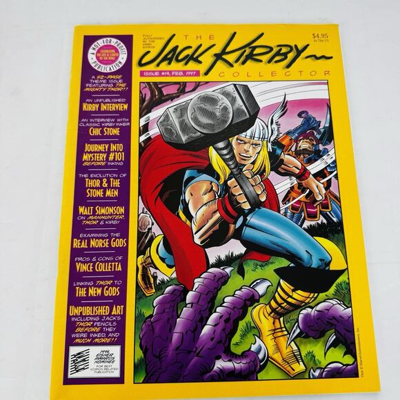The Jack Kirby Collector Magazine #14 Thor W/ Silver Surfer Back Cover - Picture 1 of 6